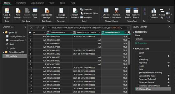 Power query screenshot